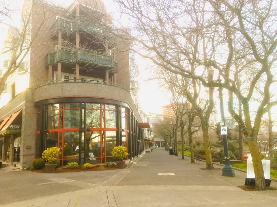 Riverplace Esplanade is right next to the condo buildings