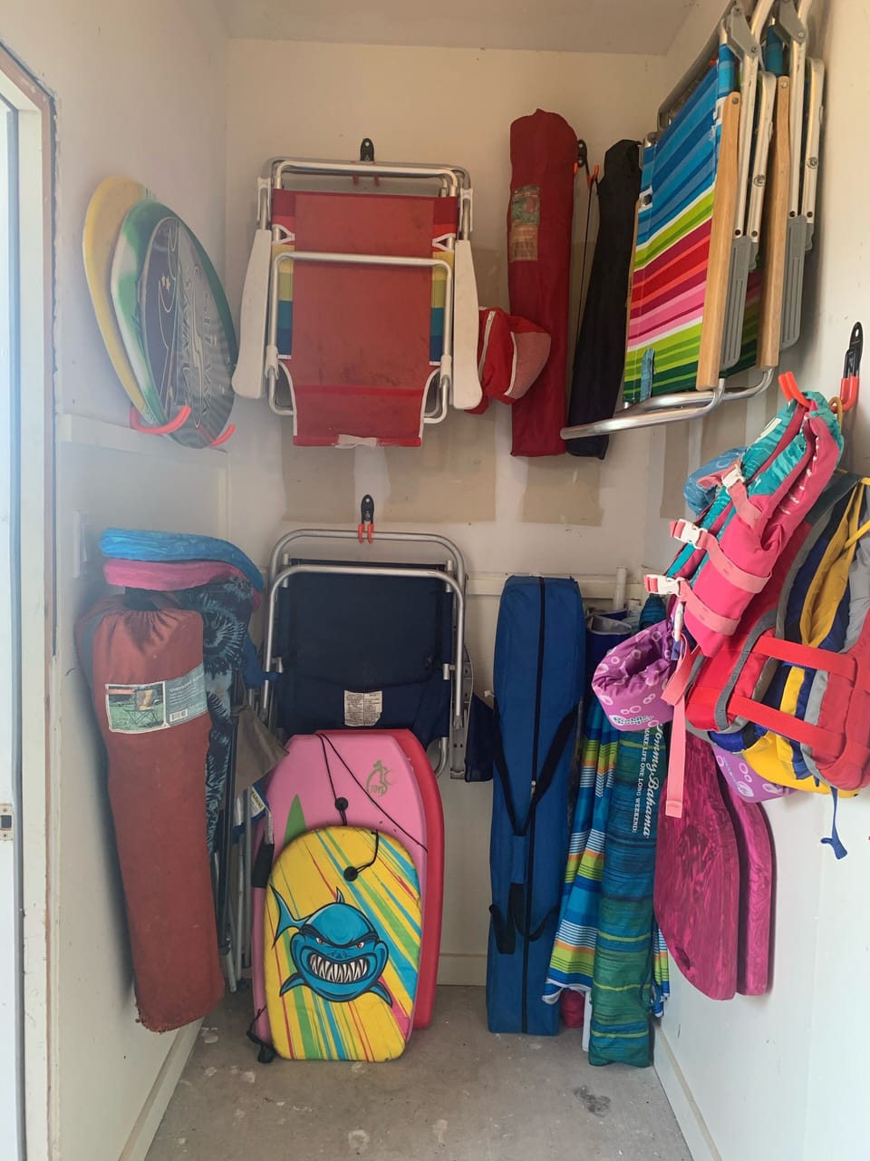 Very stocked Beach Gear closet and we provide a tent for you.  