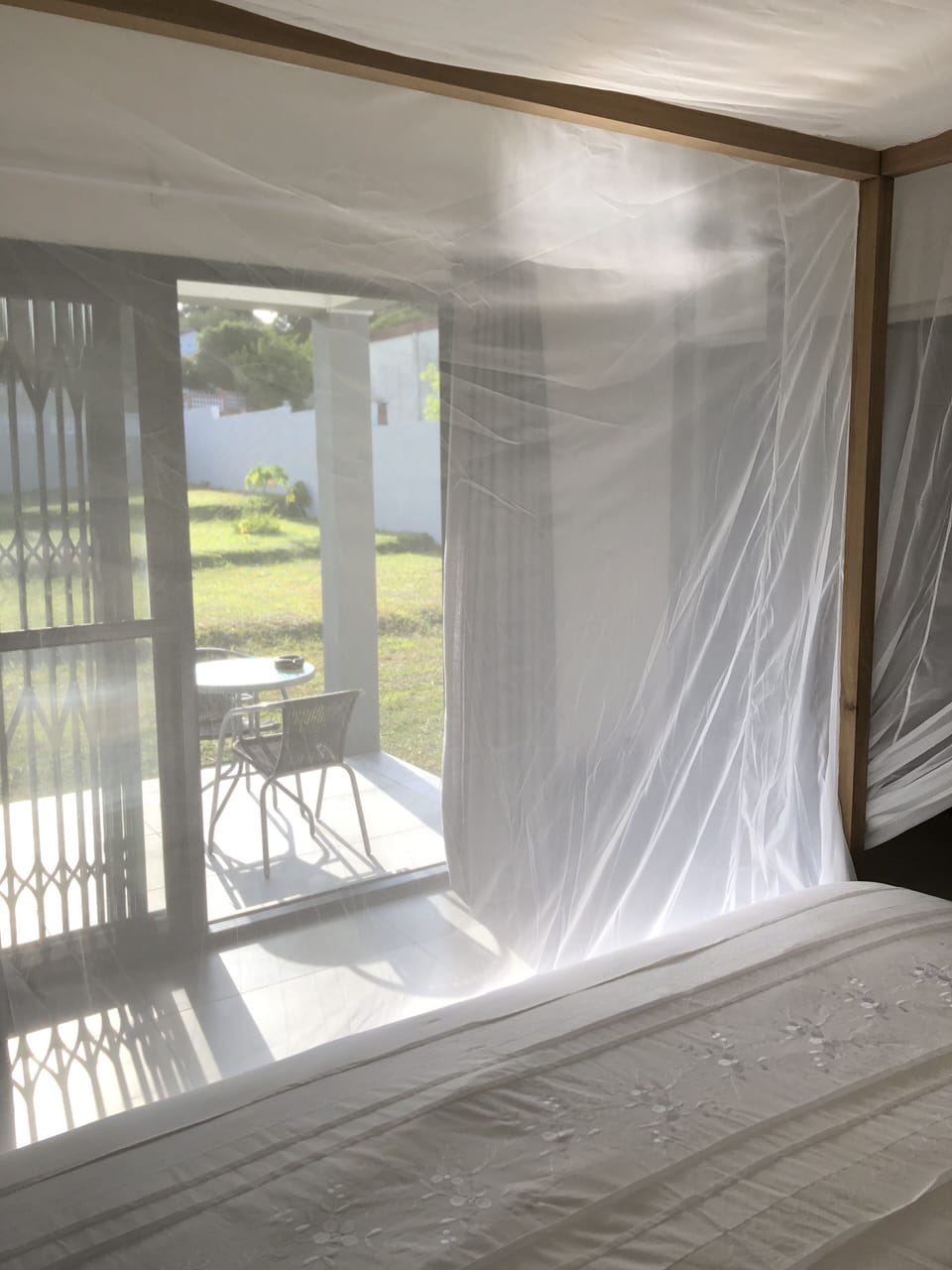 Balcony of main bedroom with a private seating area