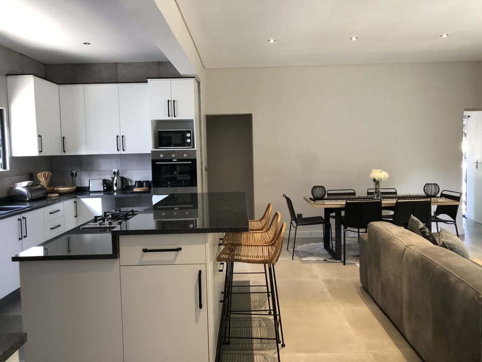 Open plan kitchen and living area