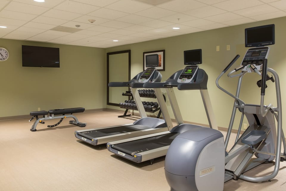 Keep up your fitness routine at the gym.