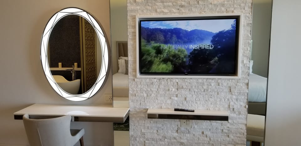 Bedroom desk and TV