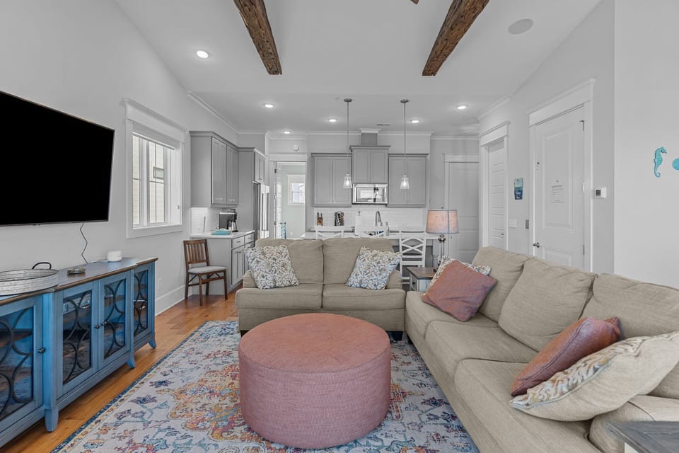 Bright, open concept living area.