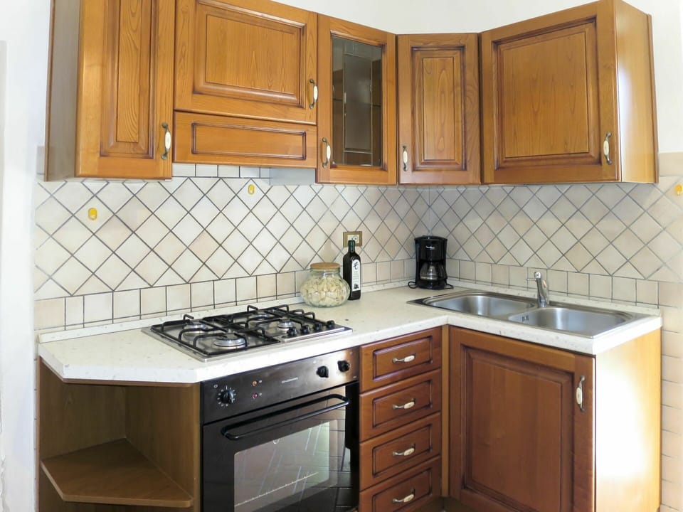 Countertop, Cabinetry, Kitchen, Furniture, Room, Property, Kitchen Sink, Major Appliance, Interior Design, Wood Stain