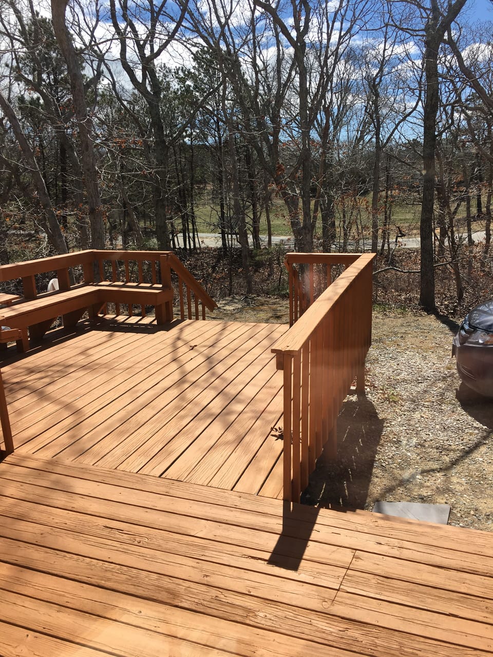 Deck looking into the Common Land 