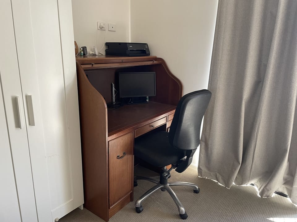 Your own office space with additional screen and printer 