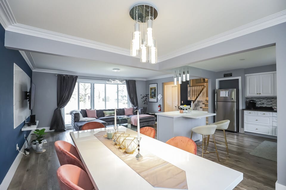 Open concept Main Floor with dining area