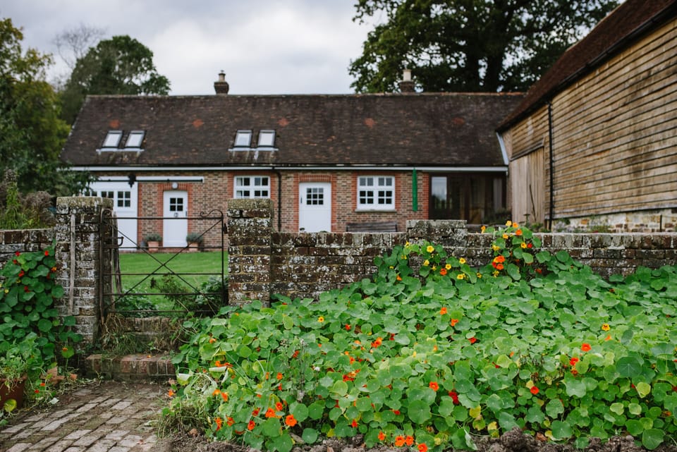 The stables from the vegetable garden