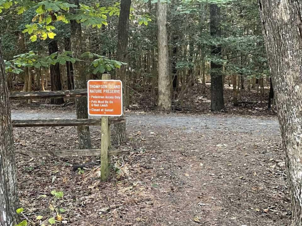 Thompson Island Trail next door