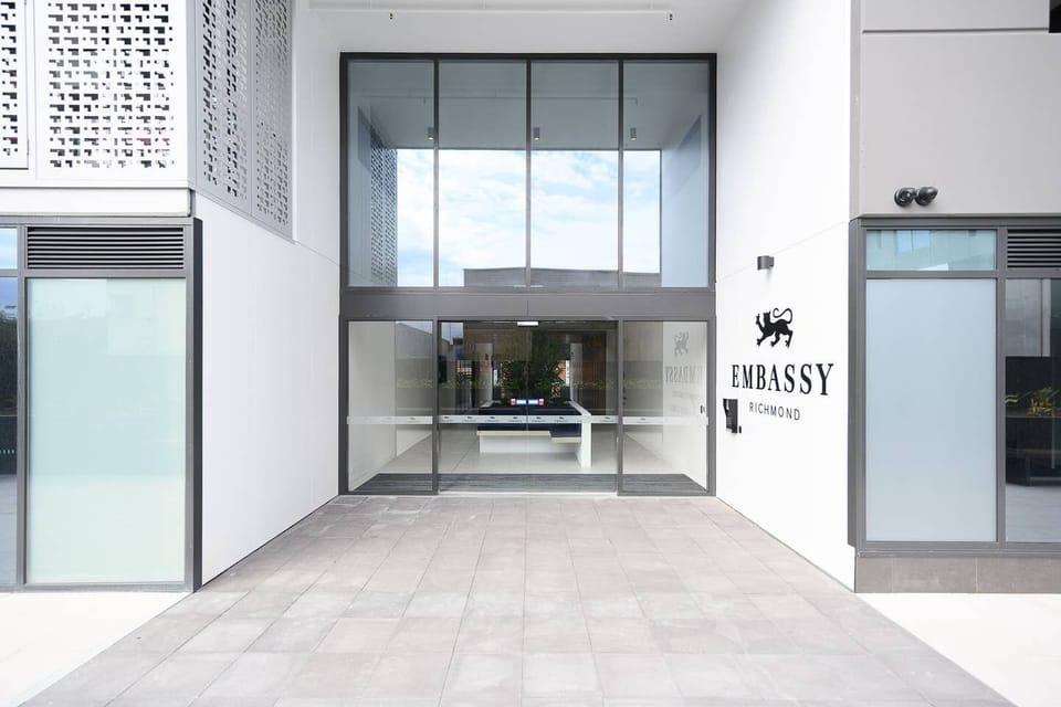 Apartment building entrance