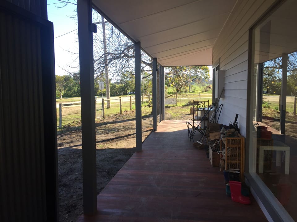 Firewood stash on verandah