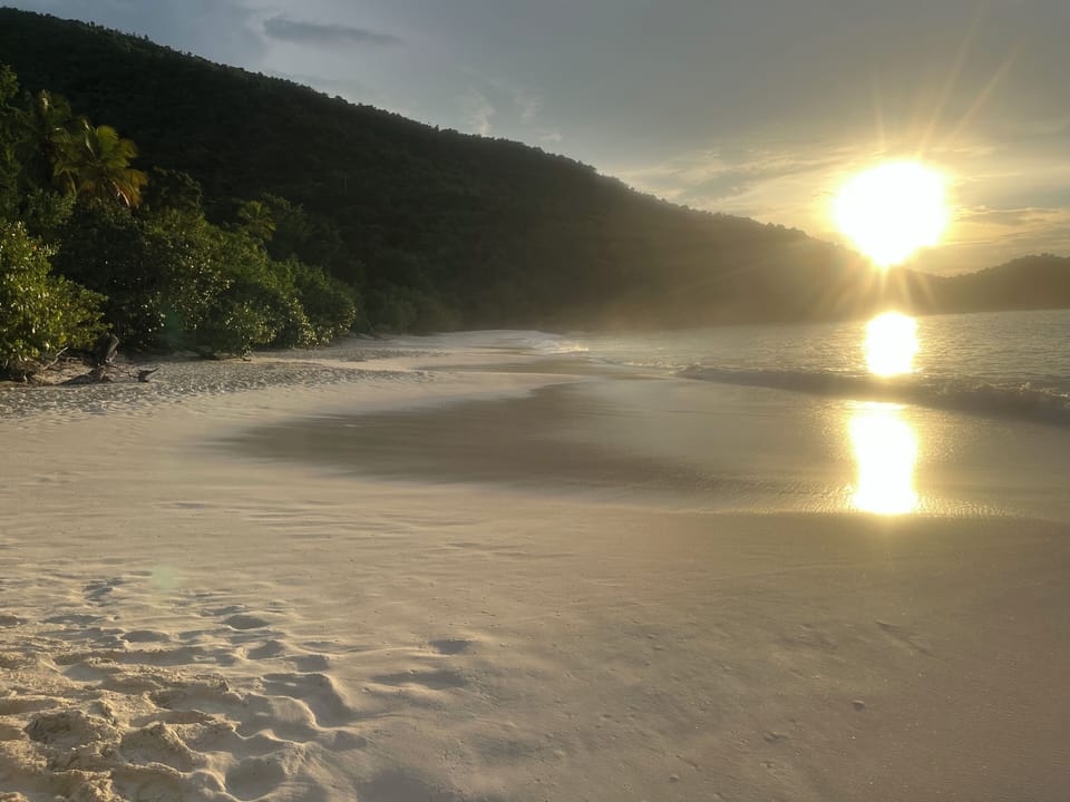Trunk Bay Beach taken at sunset by owner on 11-3-24.