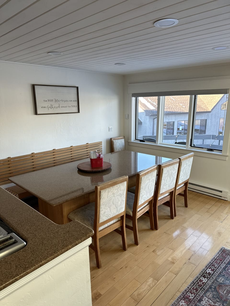 Large kitchen dining space open concept.