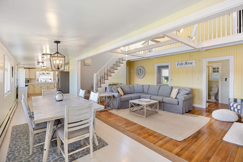 living room and dining table