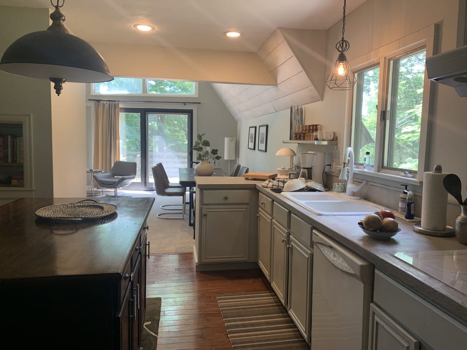 Love to cook? Kitchen with concrete countertops breakfast bar 