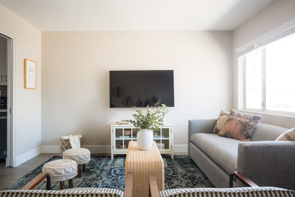 Sleeper sofa in the living area.