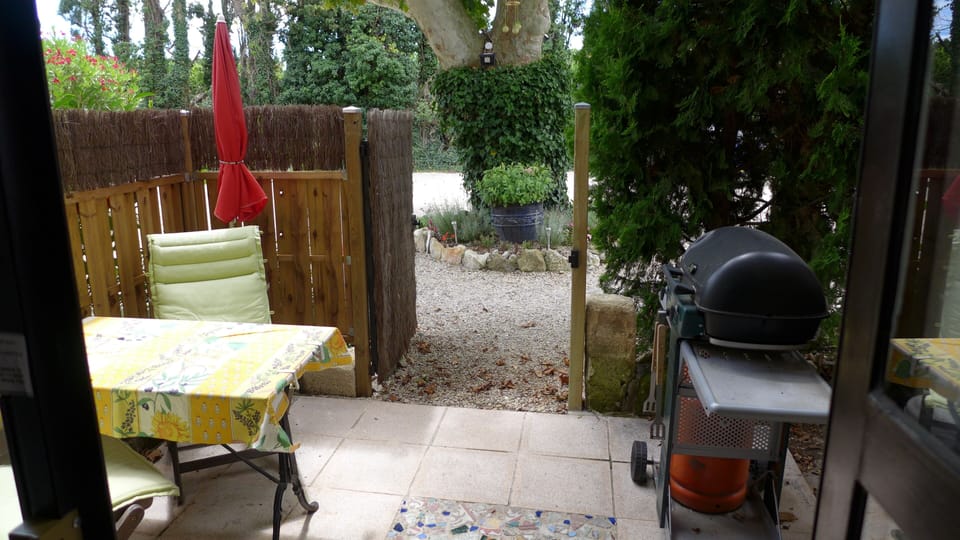 Terrace with gas bbq and seating