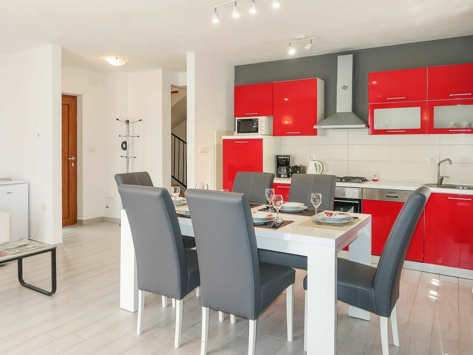 Furniture, Cabinetry, Table, Chair, Building, Countertop, Wood, Kitchen, Interior Design, Home Appliance