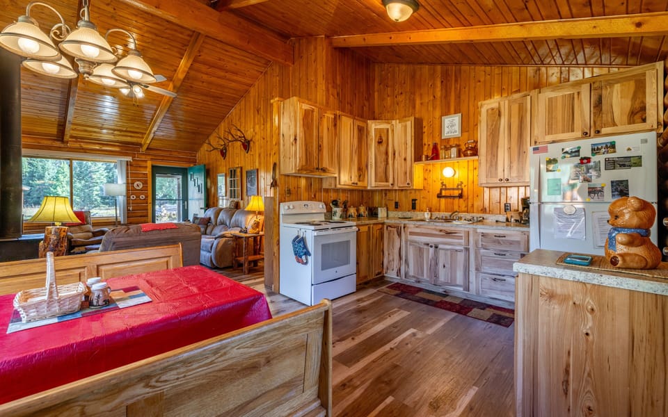 Warm, natural wood featured throughout the cabin