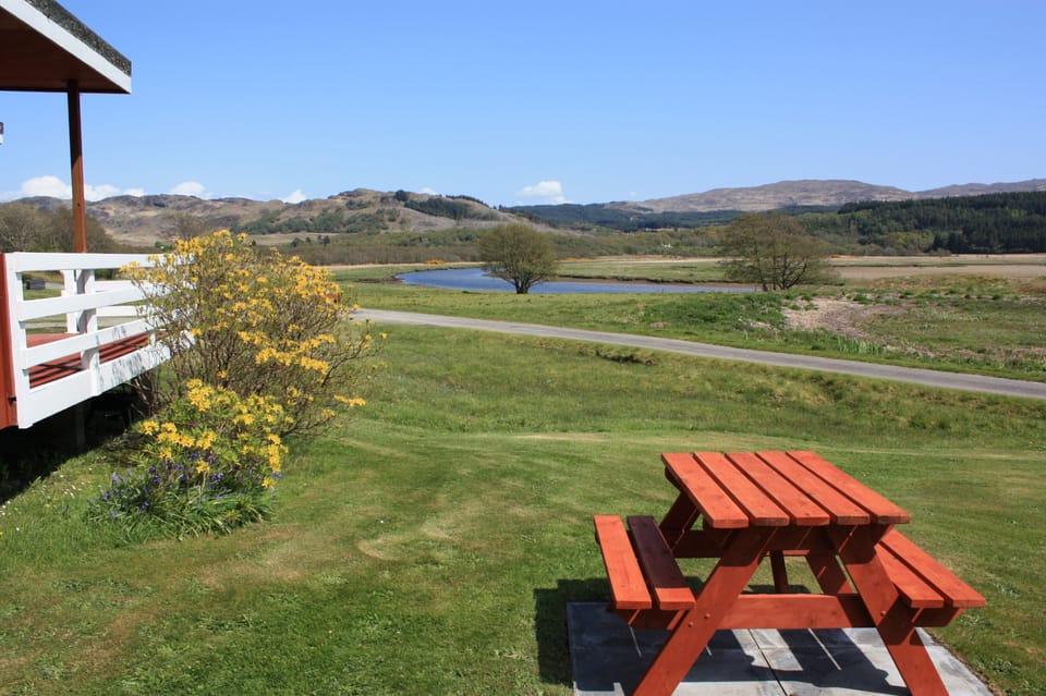 Grass area in front of the chalet 