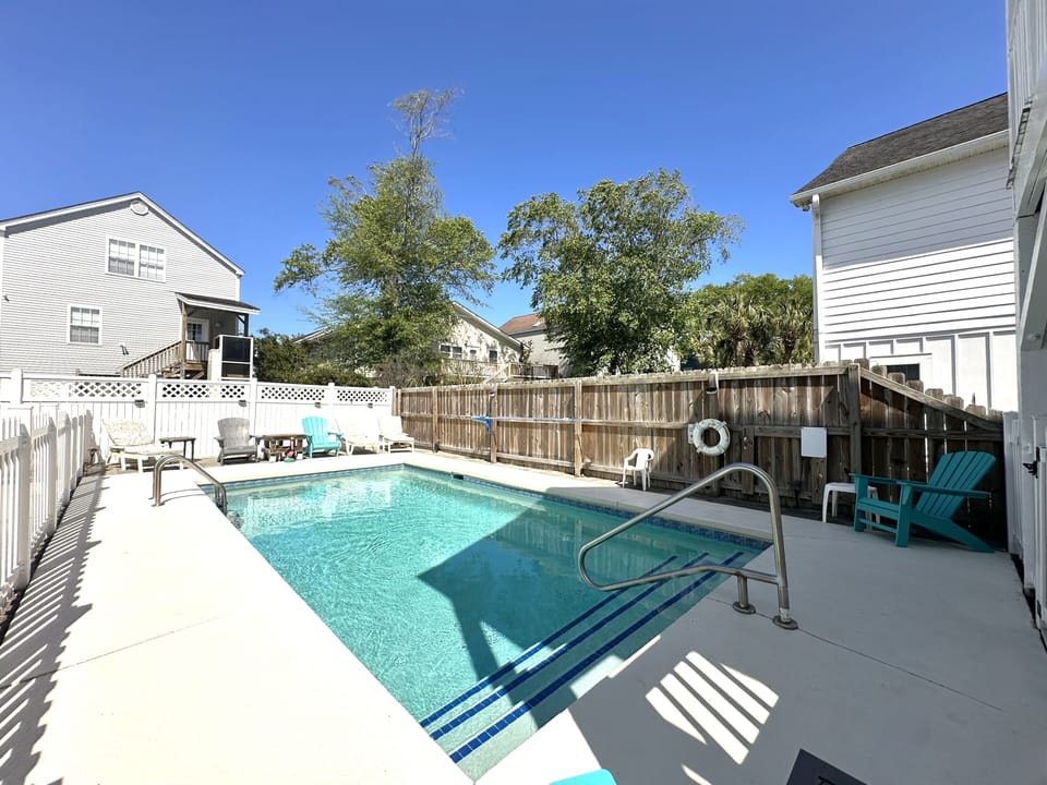 go for a swim in your private pool!