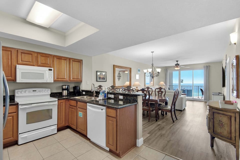Kitchen to living room view