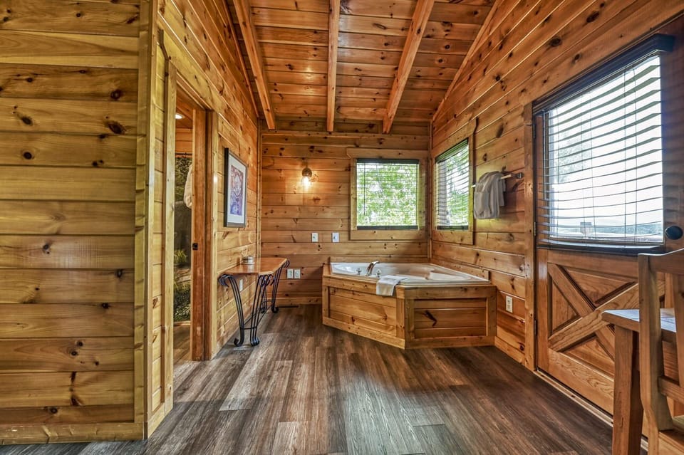 The exciting feature of our bedroom is the bathtub, perfectly placed.