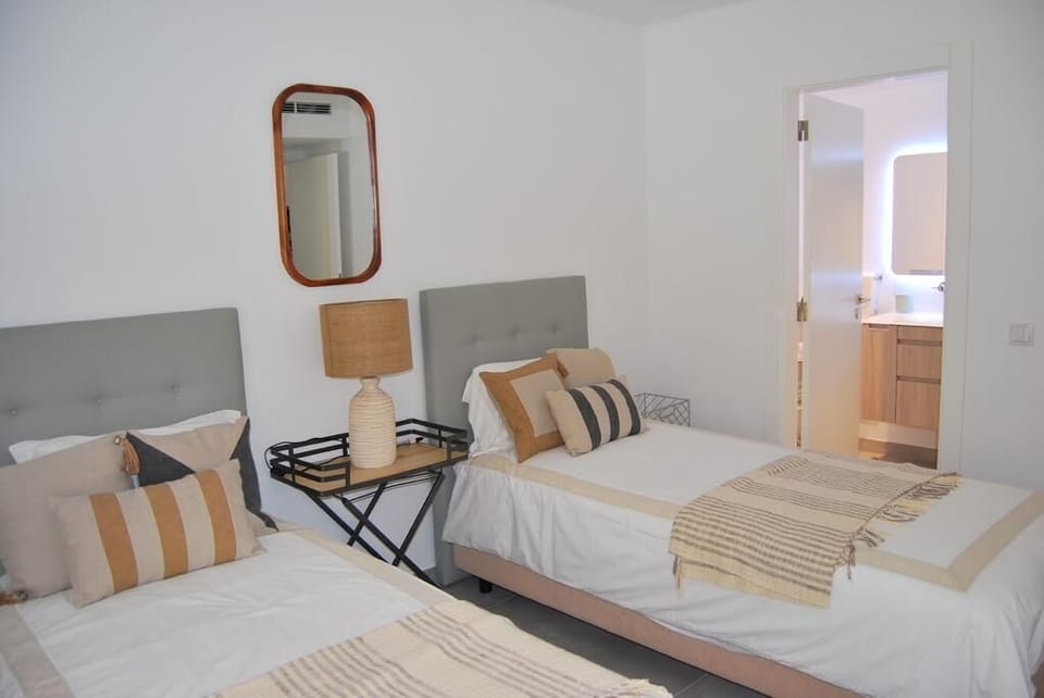 Two Twin Beds in Second Bedroom