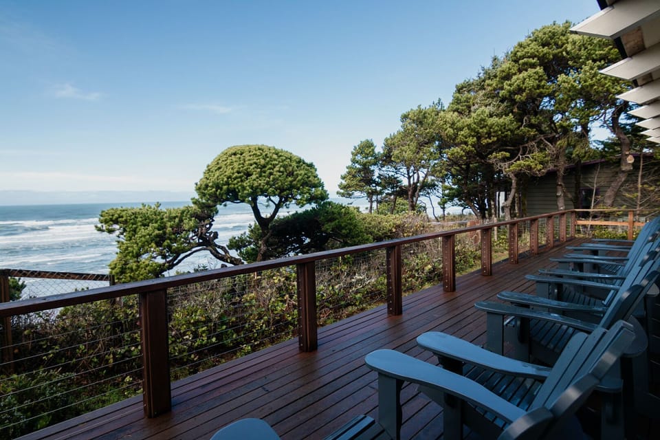 Relax outside on the large deck while you watch the ocean.