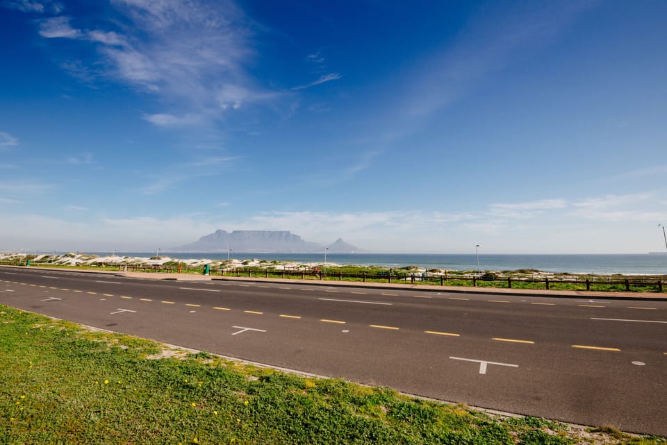 View of Table Mountain and Blouberg Beach from patio