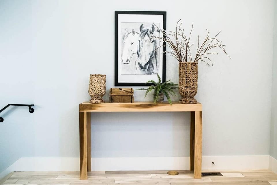 Hand crafted woodwork and locally made art can be found throughout our property. 