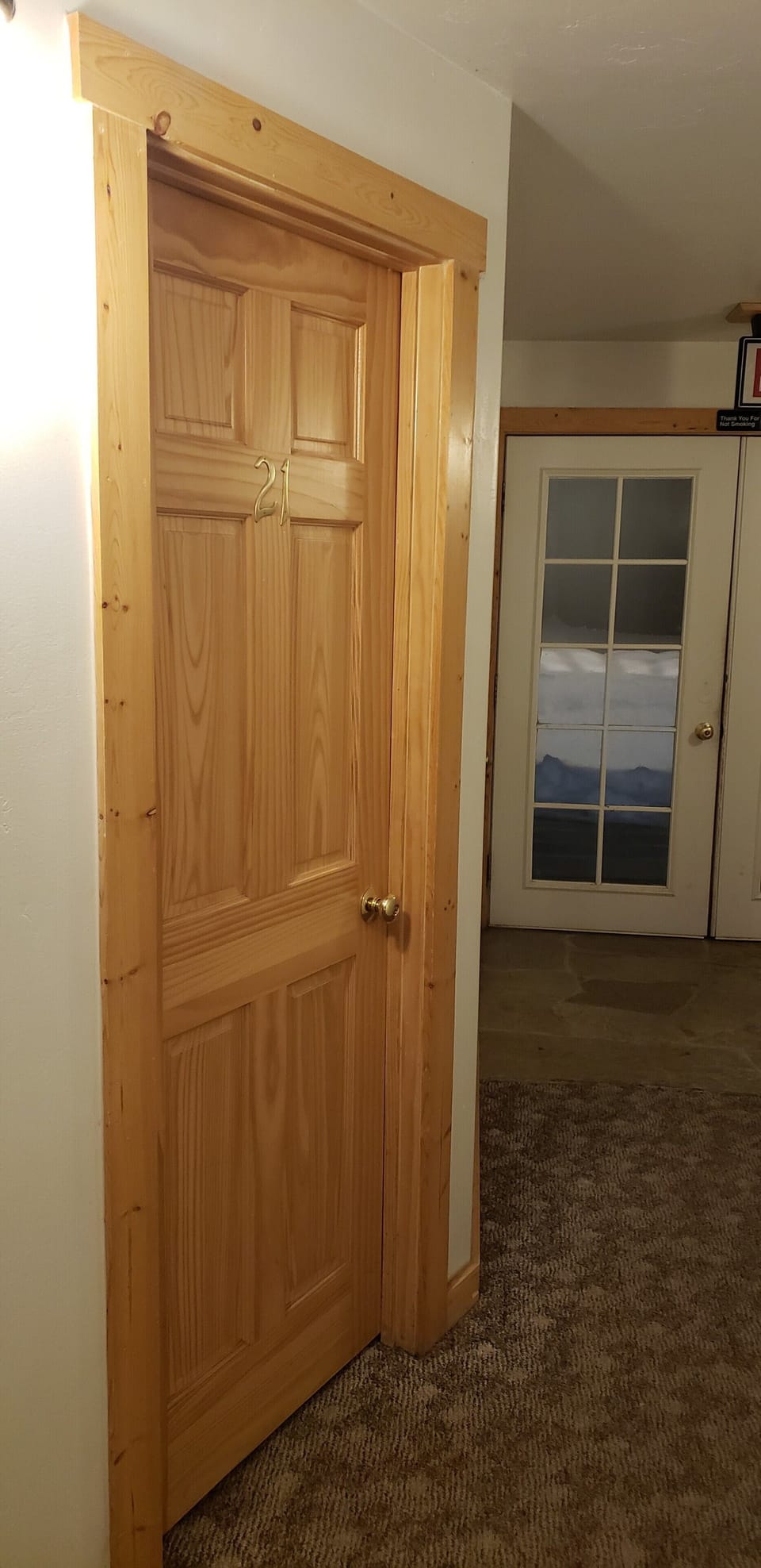 exterior door near outside exit
