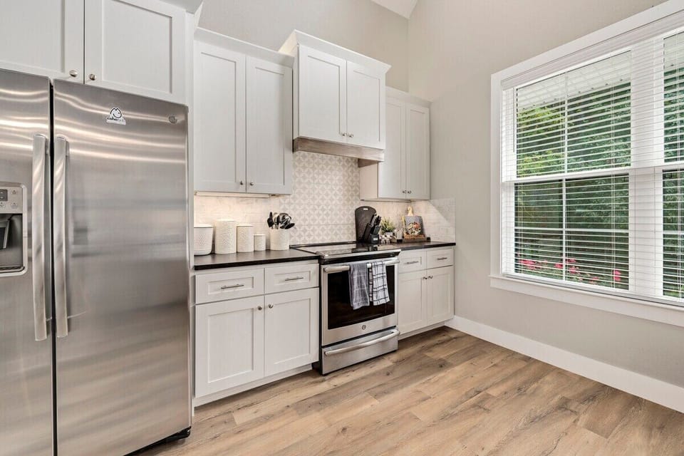 The kitchen is fully stocked with new appliances and everything you need to cook the vacation feast of your dreams.