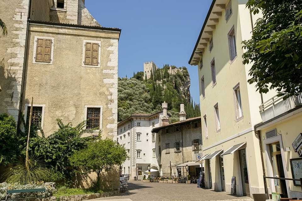 The view on the Castle of Arco from the city center