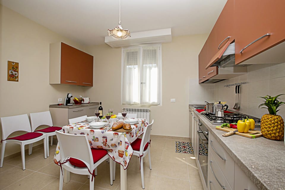 Kitchen and dining area