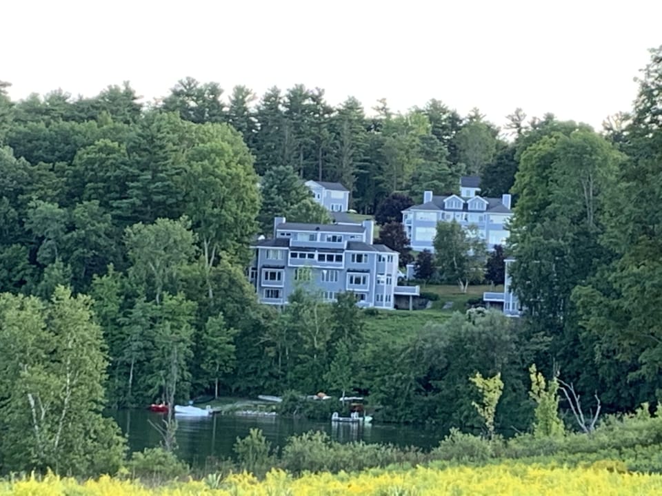 View of the condo from across the lake.
