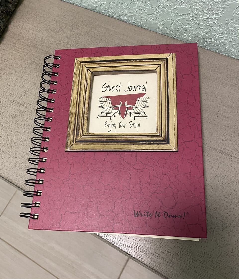 Don’t forget to sign our guestbook!