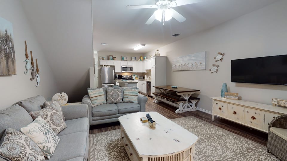 Living Area with Queen Sleeper Sofa