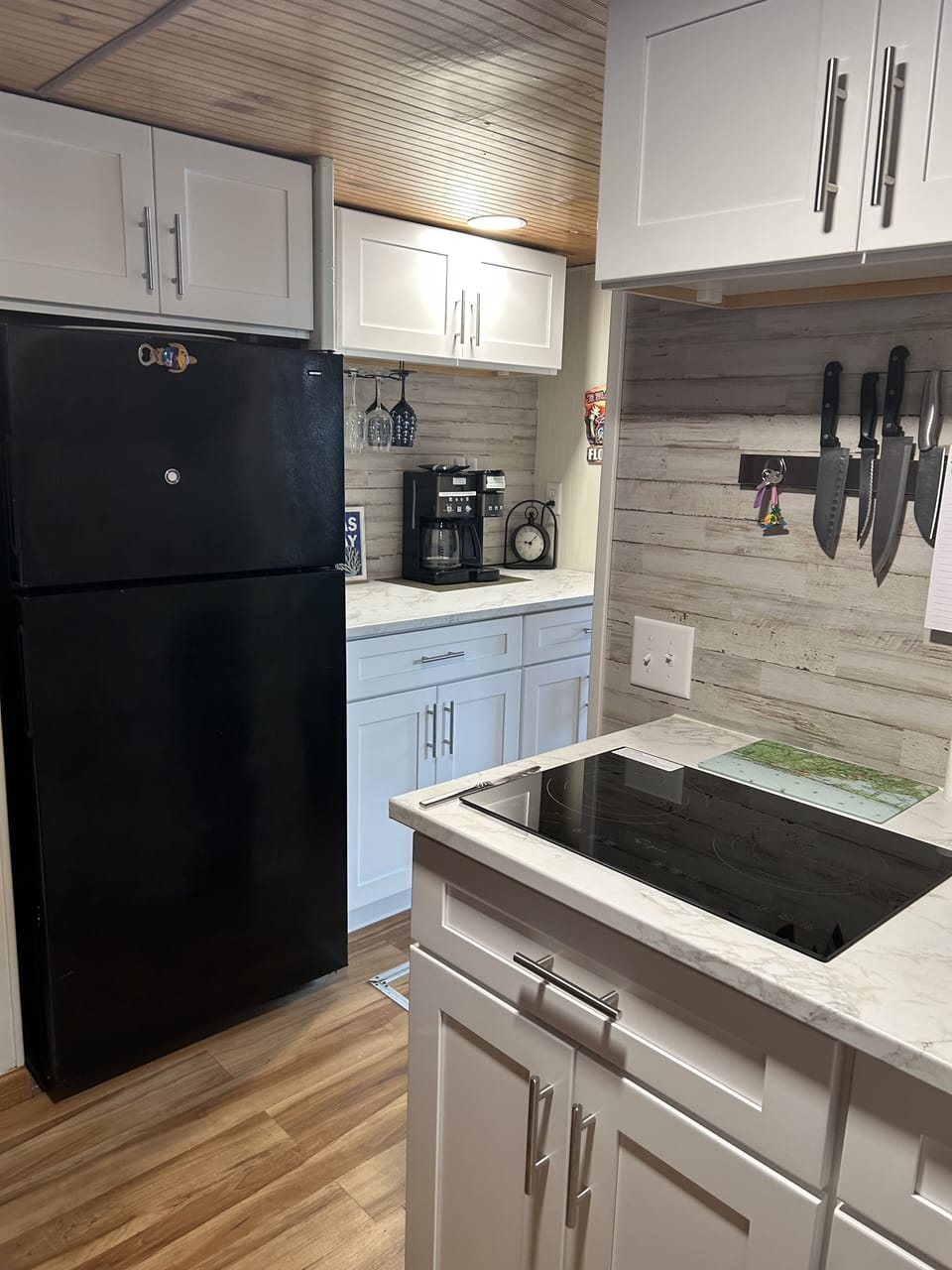New coffee bar area, Full size refrigerator with ice maker