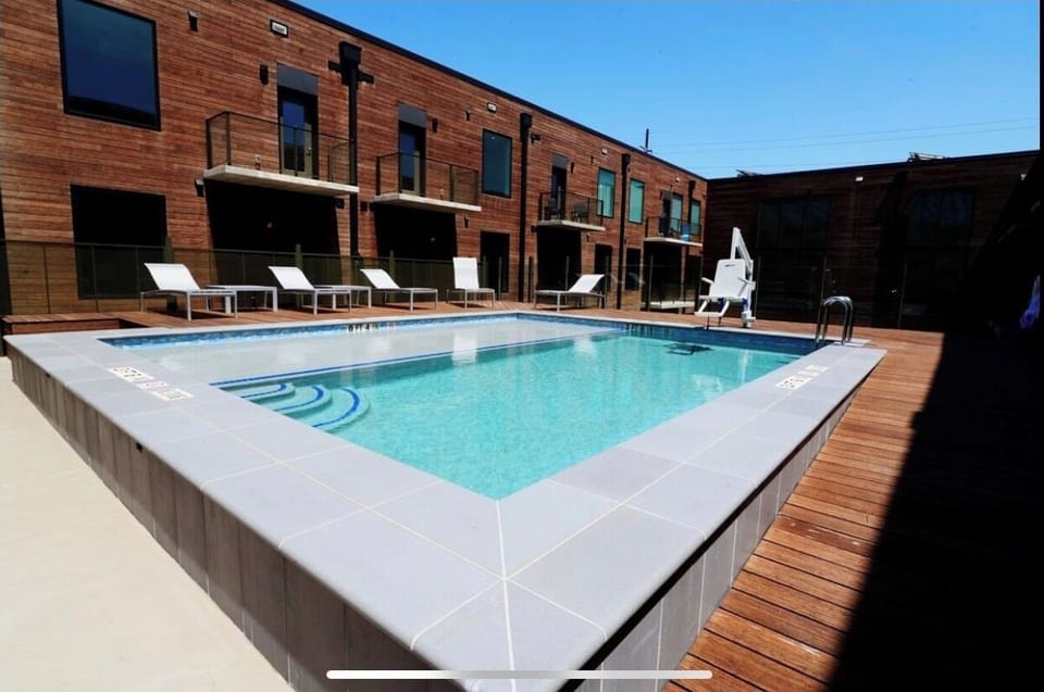 Ample private area pool