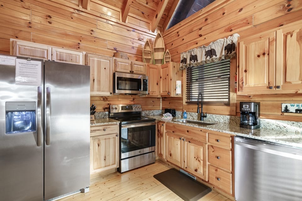 Our kitchen has been recently updated- all NEW appliances and counter tops!
