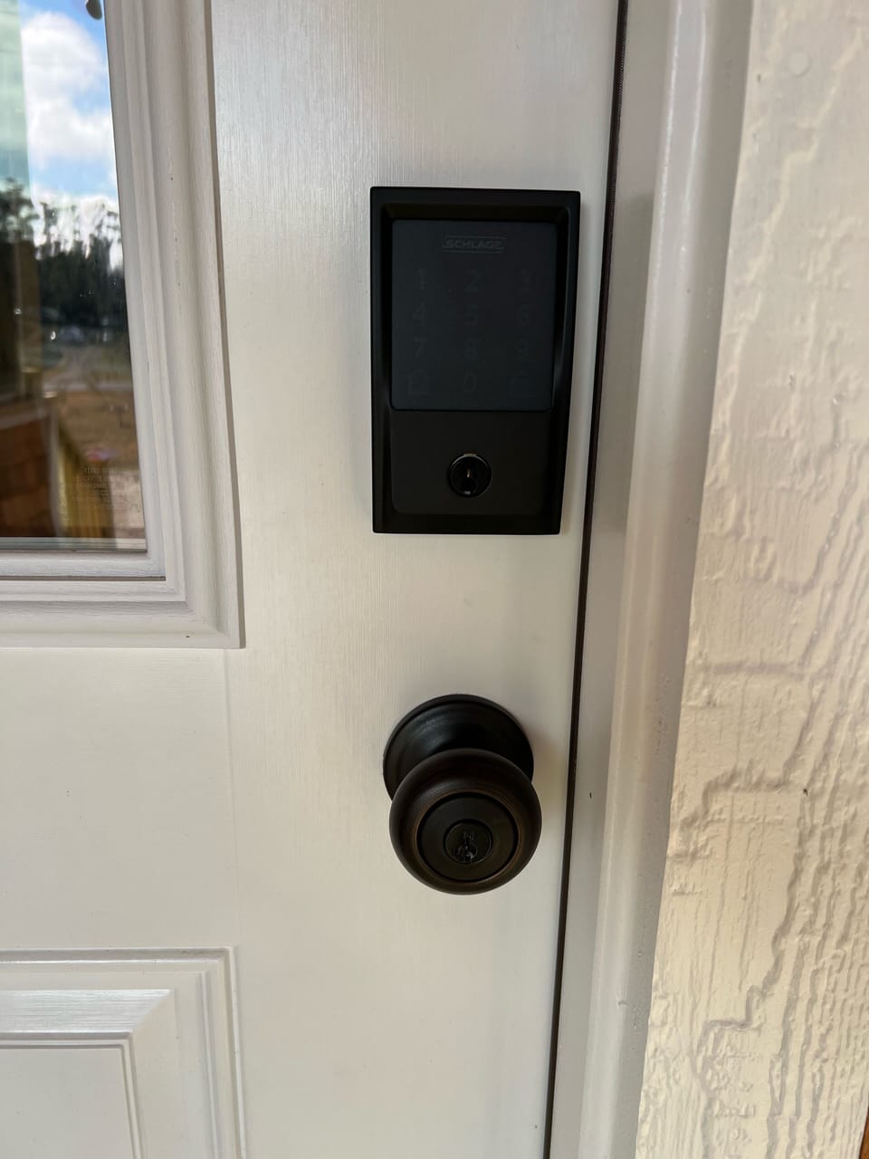 Front door keypad. 