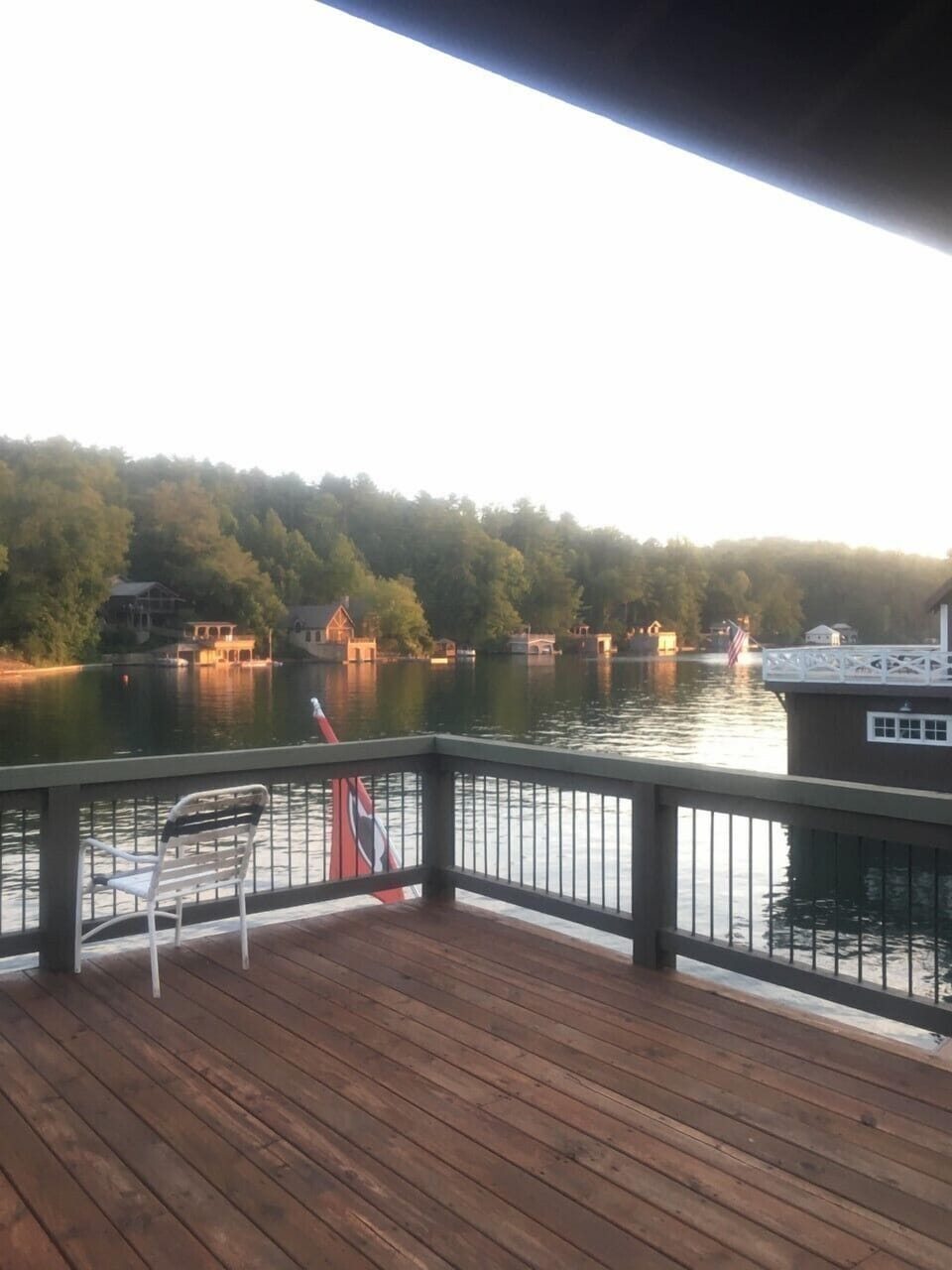 Boat house looking out into the cove