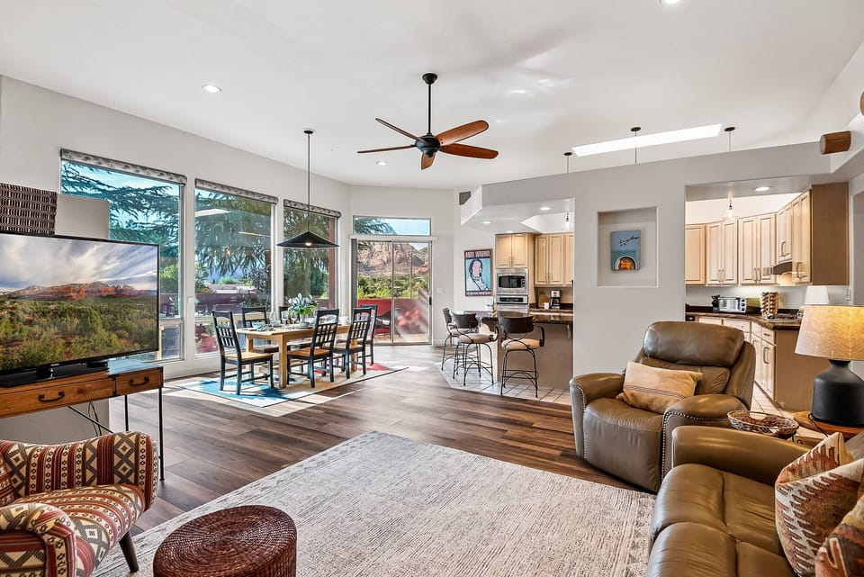 Great Room - Living Room, Kitchen and Dining Area - An Open and Airy Space