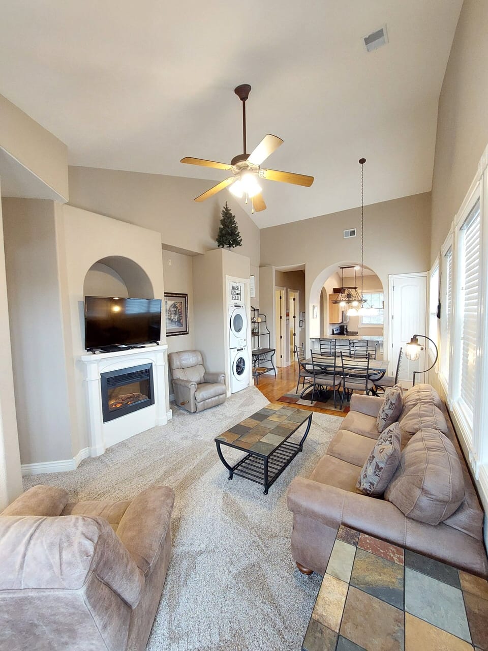 Your spacious living room at a glance! Absolutely beautiful! Newly remodeled!