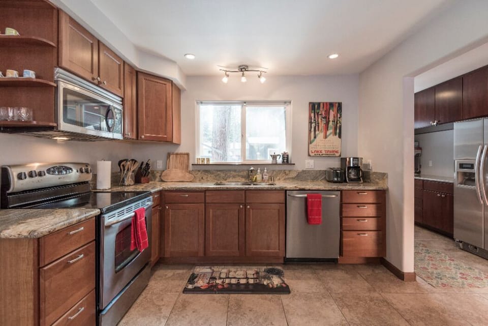 Kitchen with most essentials for cooking