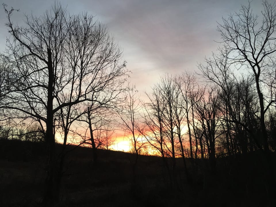 March Sunsets at Chubby Frog Cabin