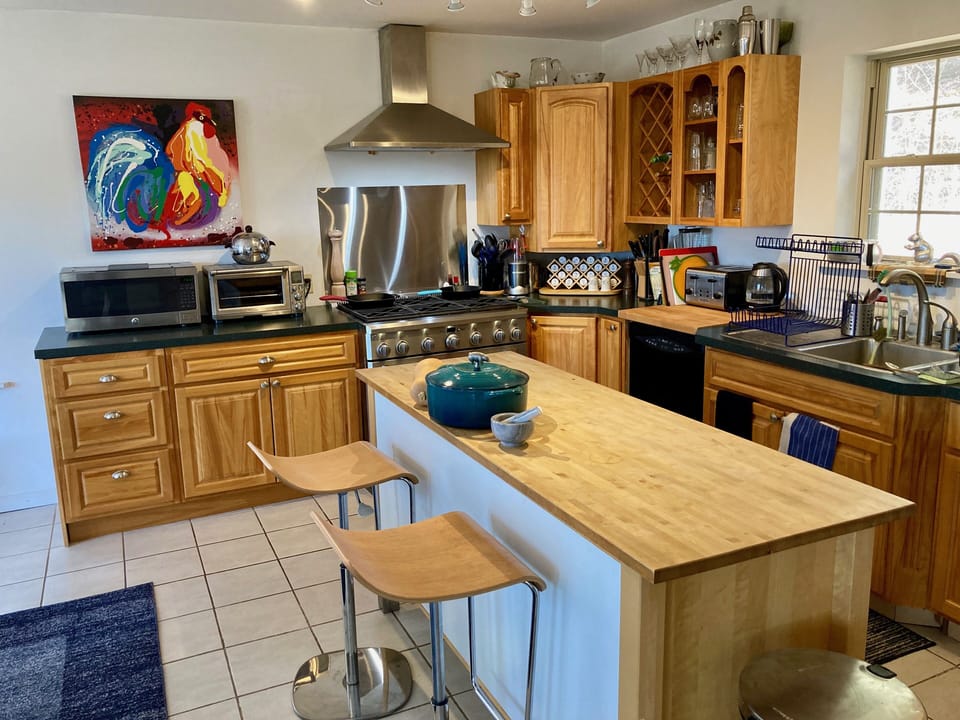 Well appointed gourmet kitchen.