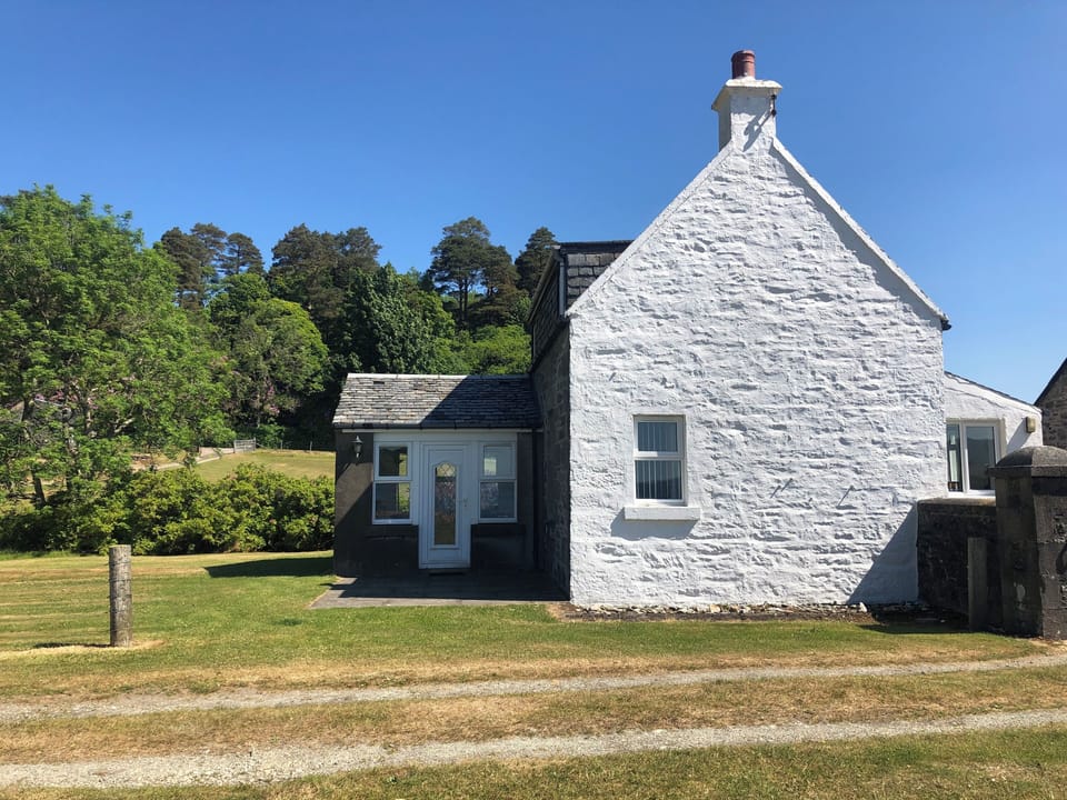 Side of Ellary Farm and front garden from the beach