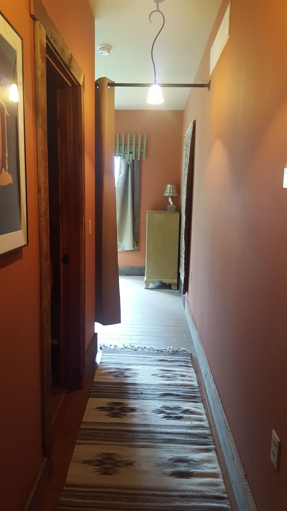 Hallway to first floor bedroom/bathroom 